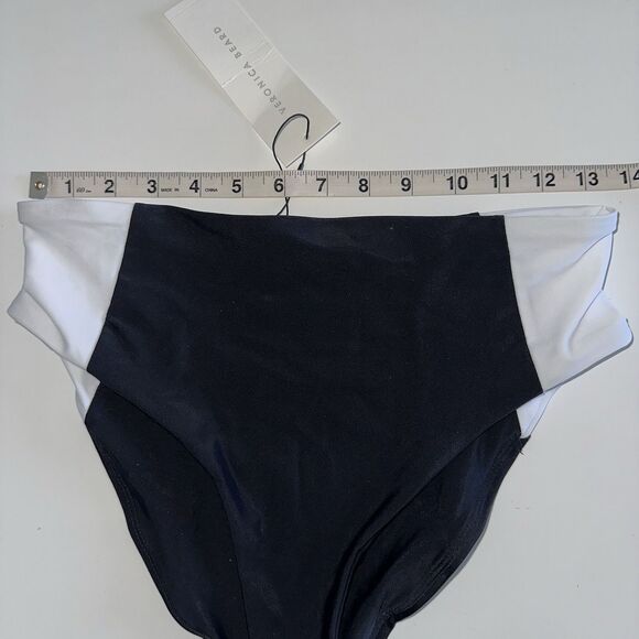 Veronica Beard Black White Ormond Bikini Bottom Swimwear Small Colorblock $158 - Picture 13 of 16
